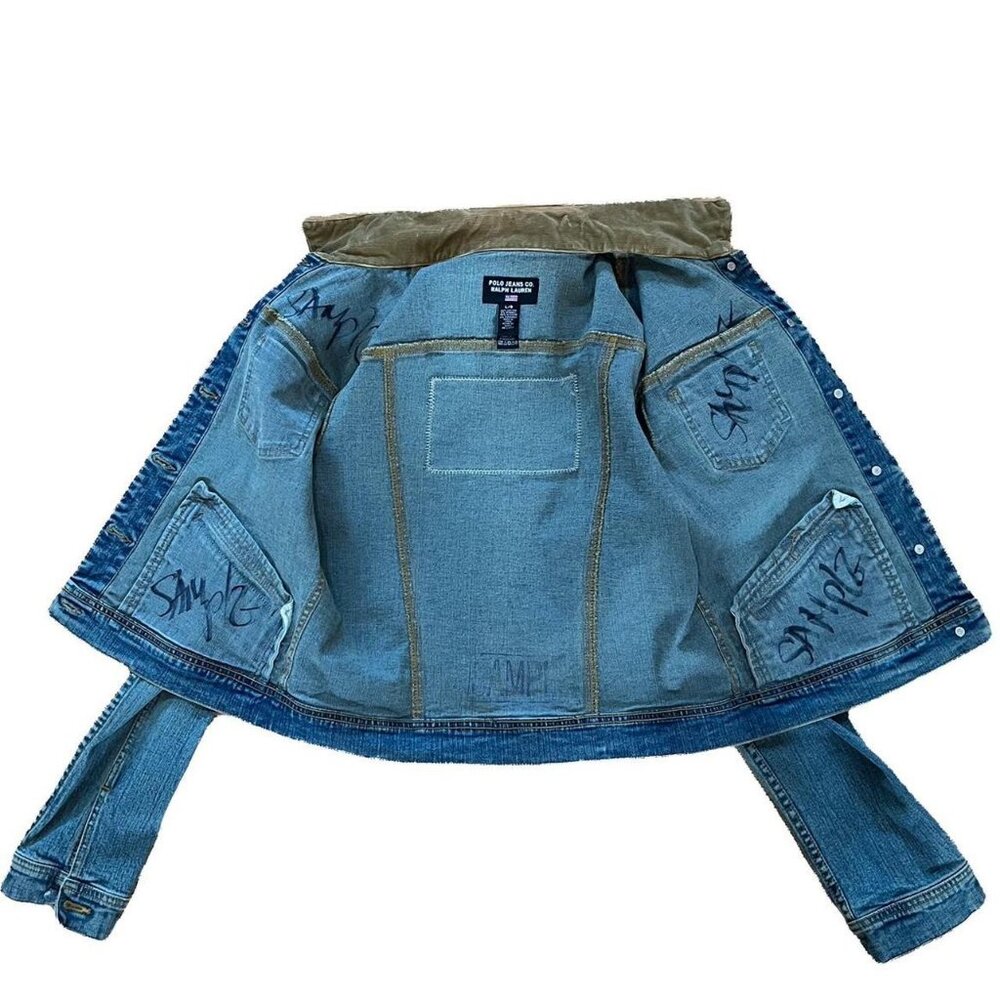 Vintage Ralph Lauren Denim Jacket with Corduroy Collar - Picture 8 of 8